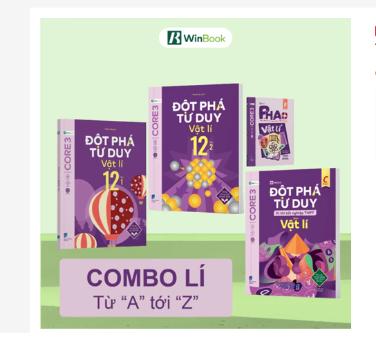 [COMBO] Bộ 4 cuốn sách Vật lí Đột phá tư duy lớp 12 (2 tập), kì thi TN THPT, P.H.A.O Ôn thi