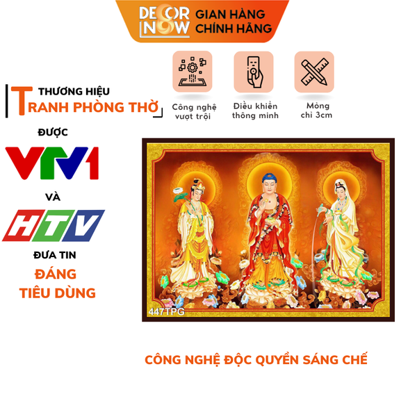 Tranh Đèn Tam Thế Phật DECORNOW DCN-HD73