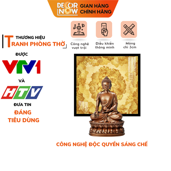 Tranh Trúc Chỉ Vuông In Hoa Sen DECORNOW DCN-TC324