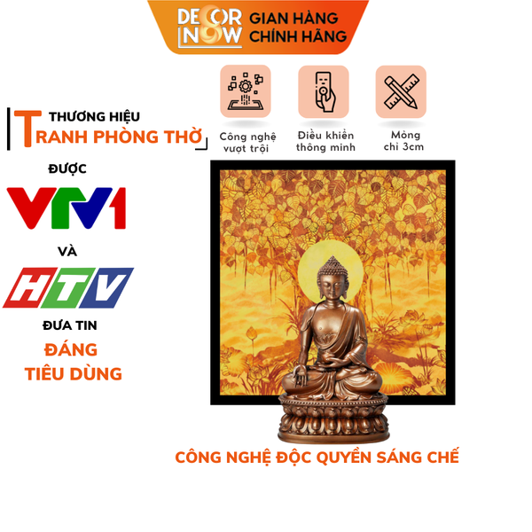 Tranh Trúc Chỉ Vuông In Hoa Sen DECORNOW DCN-TC383