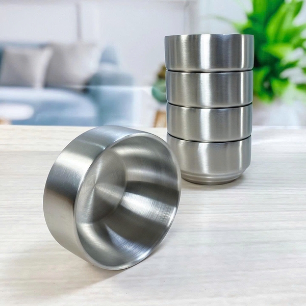 Set 5 Chén Inox 304 Đúc Nguyên Khối – 2 Lớp Cách Nhiệt, An Toàn Khi ...