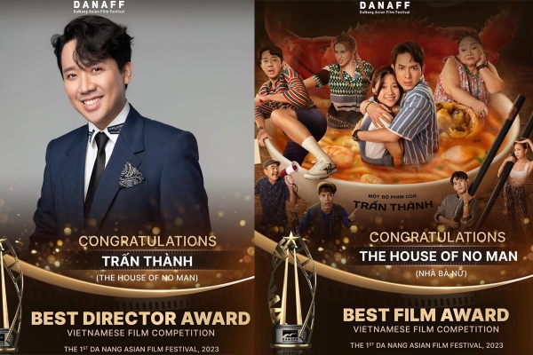 Trấn Thành nhận cúp vinh danh cho phim Nhà Bà Nữ