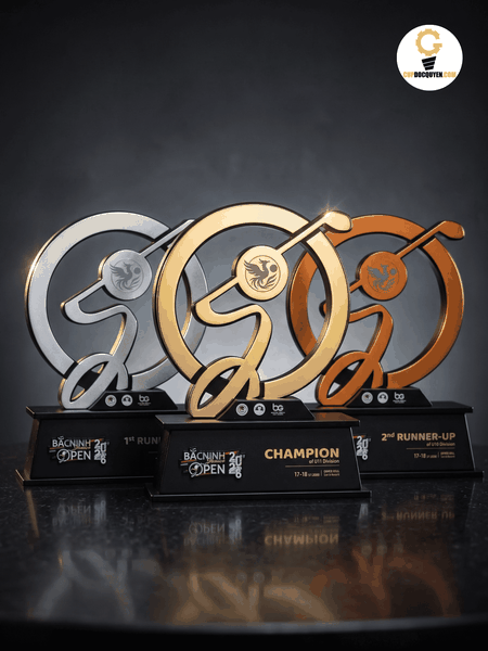 Cúp golf kim loại sang trọng