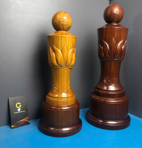Cúp gỗ giải golf