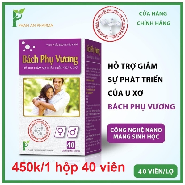 Bách Phụ Vương 40 Viên Hỗ Trợ Điều Trị U Xơ Tử Cung, U Xơ Tuyến Vú, U Xơ Tiền Liệt Tuyến, Giảm Sự Phát Triển của U Xơ Tử Cung, U Xơ Tuyến Vú, U Xơ Tuyến Tiền Liệt, Phì Đại Lành Tính Tiền Liệt Tuyến Phan An Green Nine's Beauty