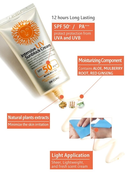 Kem chống nắng 3W Clinic dành cho mọi loại da SPF50+ 