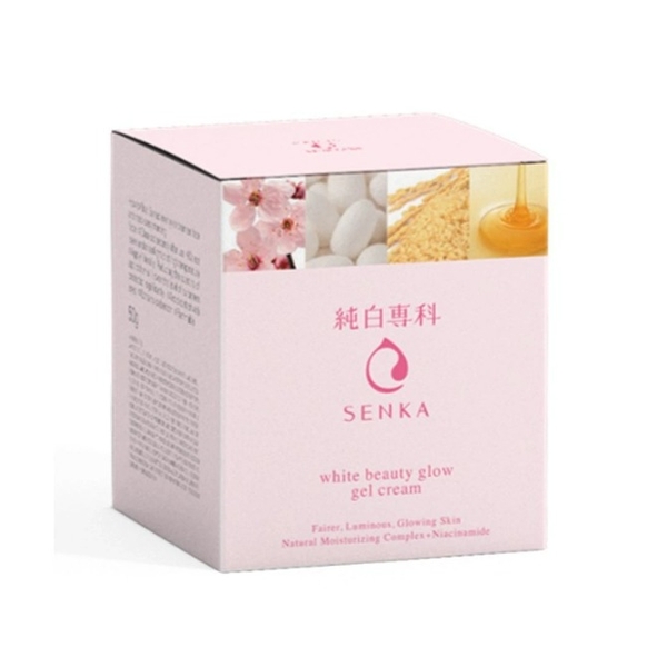 Kem dưỡng trắng da ban đêm Senka White Beauty Glow Gel Cream 50g 4