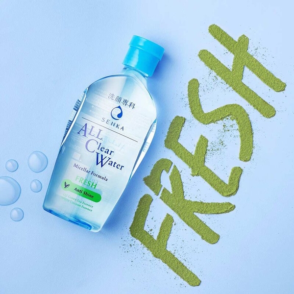 Nước tẩy trang Senka All Clear Water Micellar Formula Fresh Anti Shine 230ml - Xanh