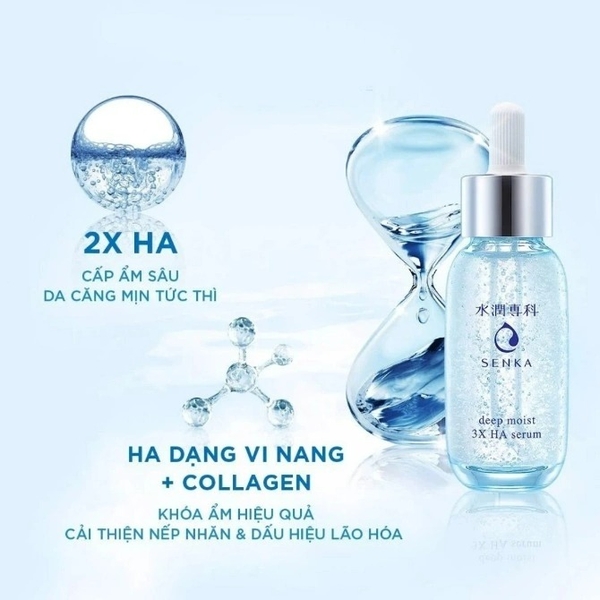 Serum Collagen Cấp Ẩm Senka Deep Moist 3X HA 30ml 1