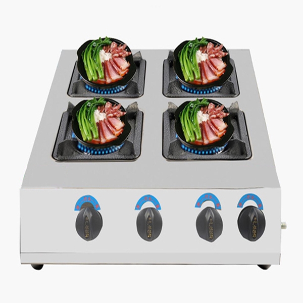 Bếp nấu mỳ cay, bếp gas mỳ cay 4 lò vuông 4 họng nấu cơm niêu, bánh xèo