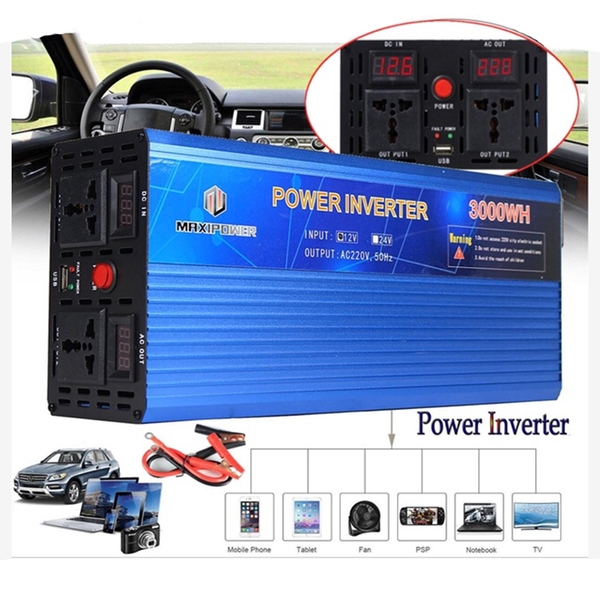 Bộ kích điện inverter 3000W Maxipower đổi nguồn 24V lên 220V