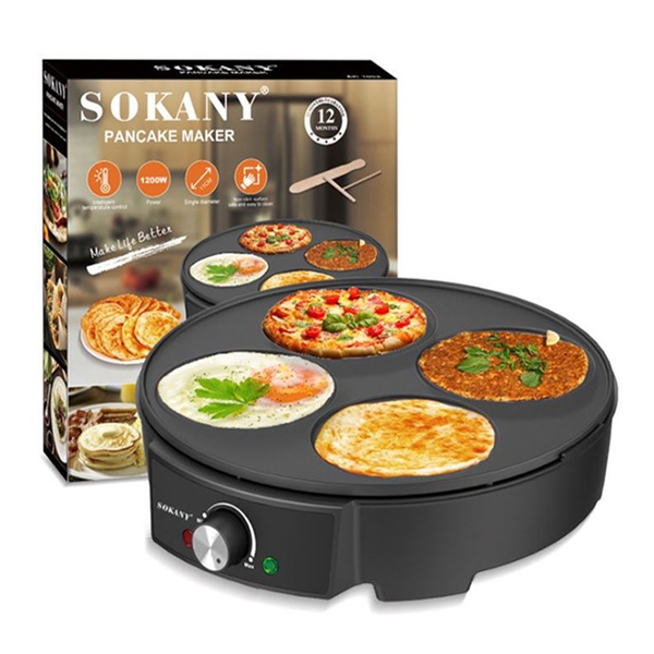 Máy chiên trứng, nướng thịt SOKANY SK-1003 1200W làm đồ ăn sáng tiện lợi