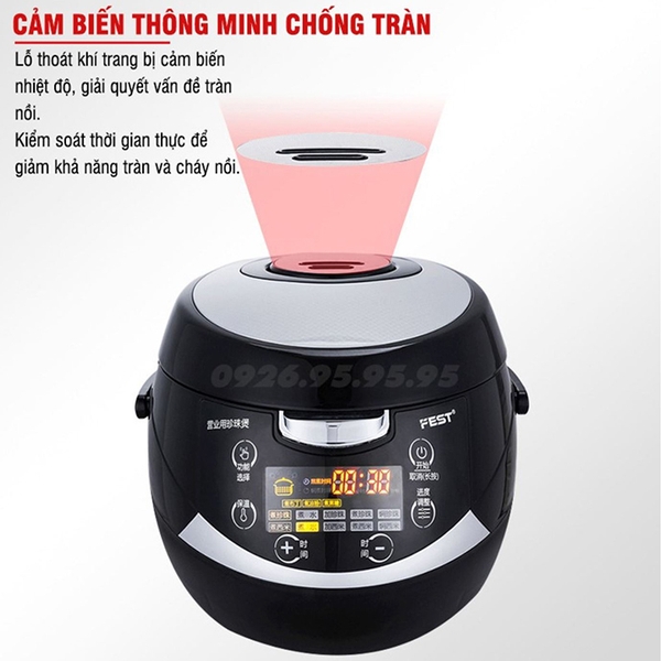Nồi nấu trân châu FEST 900W 5L nấu và ủ tự động siêu ngon, siêu bền, giá tốt