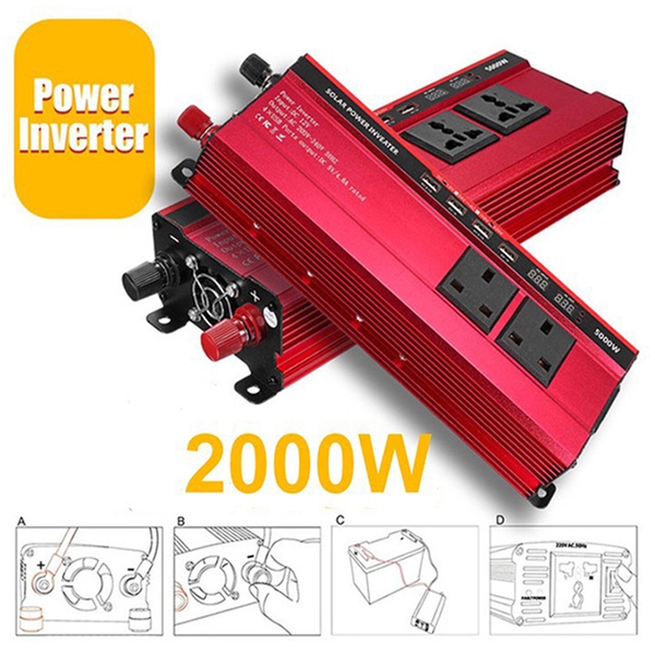 Bộ kích điện 2000W Inverter đổi nguồn điện 12V lên 220V