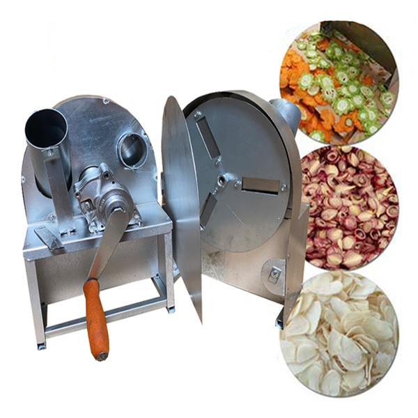 Máy thái hành tỏi, củ quả quay tay có nắp đậy tặng 3 lưỡi dao phụ