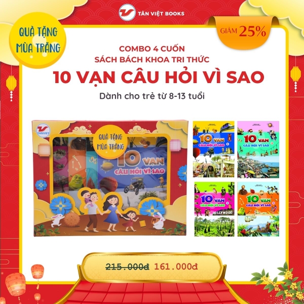 Hộp Quà Tặng Mùa Trăng Cho Trẻ 8-13 tuổi: 10 Vạn Câu Hỏi Vì Sao (4 Cuốn)