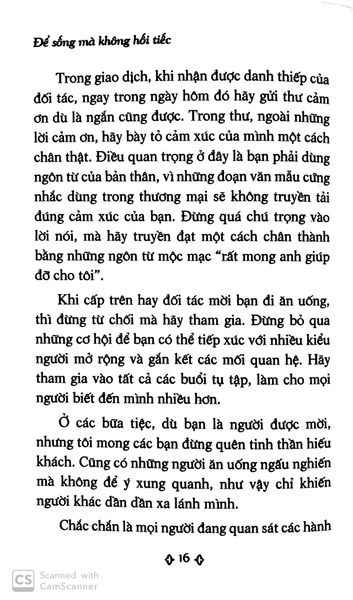 Để Sống Mà Không Hối Tiếc