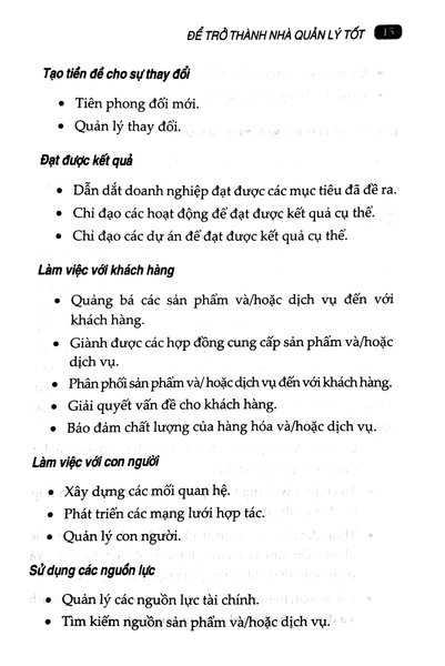 Để Trở Thành Nhà Quản Lý Tốt