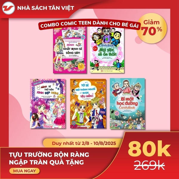 CB72 - 70% Combo 5 Cuốn Comic Dành Cho Bé Gái: 2 Candy Book + 3 Smart Girls
