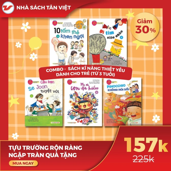 CB37 - Combo 5 cuốn Kĩ năng thiết yếu dành cho trẻ (từ 3 tuổi)