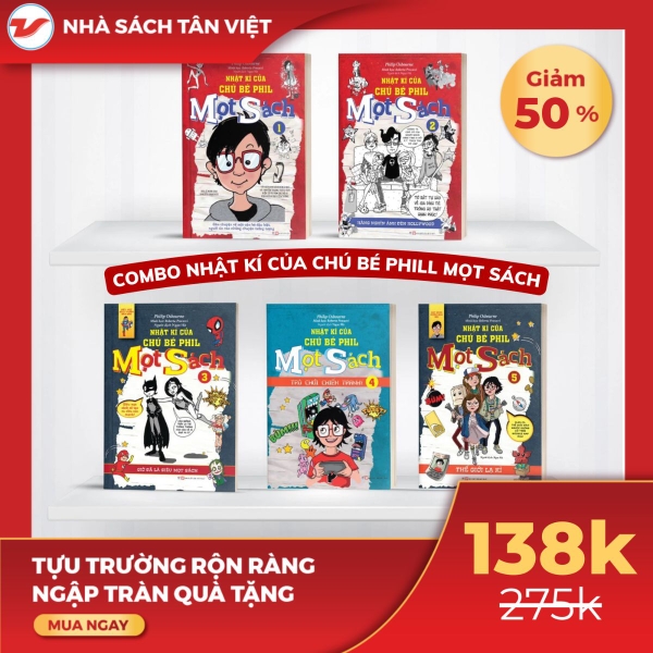 CB43 - Combo 5 cuốn Nhật kí của chú bé Phill mọt sách