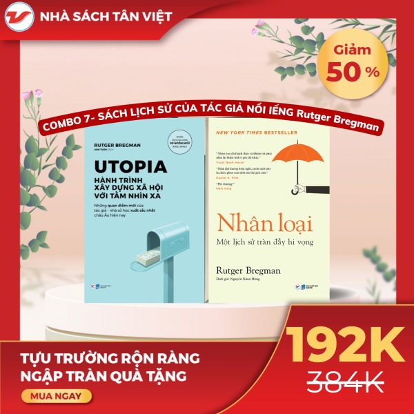 CB17 - Combo 2 cuốn sách lịch sử: Utopia + Nhân loại