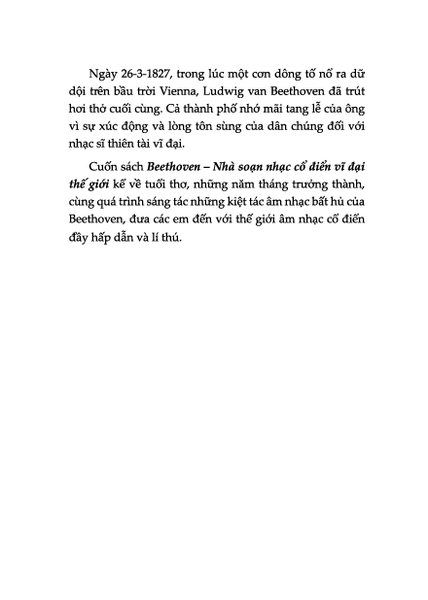 Kể Chuyện Cuộc Đời Các Thiên Tài - Beethoven - Nhà soạn nhạc cổ điển vĩ đại thế giới