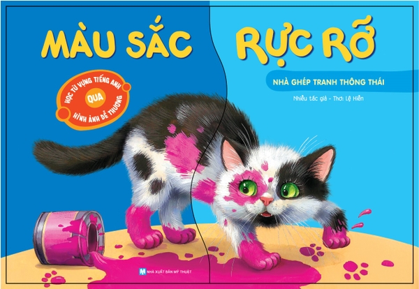 Màu Sắc Rực Rỡ - Học Từ Vựng Tiếng Anh Qua Hình Ảnh Dễ Thương - Nhà Ghép Tranh Thông Thái