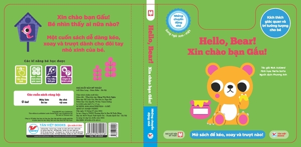 Những chuyển động nhỏ kích thích giác quan (Song ngữ Anh - Việt ): Hello, Bear! - Xin chào bạn Gấu!