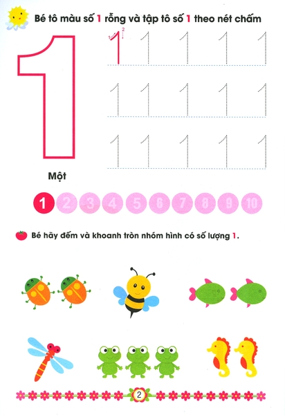 Bộ tranh tô màu theo số cho bé trong phạm vi 10 - Twinkl