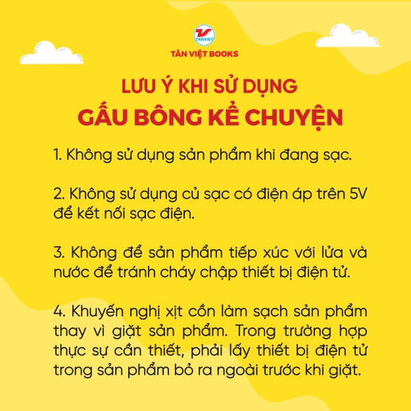 Gấu Bông Kể Chuyện Tân Việt Books - Màu Đỏ