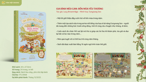 Combo 2 cuốn Gia Đình Mèo Cam: Giáng Sinh Lung Linh + Bốn Mùa Yêu Thương