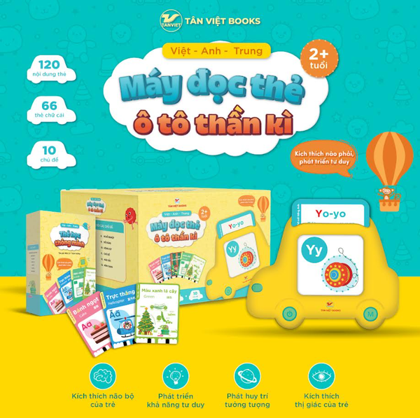 Máy đọc thẻ Ô tô thần kì - 3 ngôn ngữ Anh - Trung - Việt