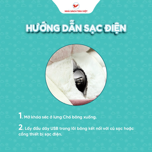 Chó bông kể chuyện - Size nhỏ 25cm - Món quà trí tuệ cho bé