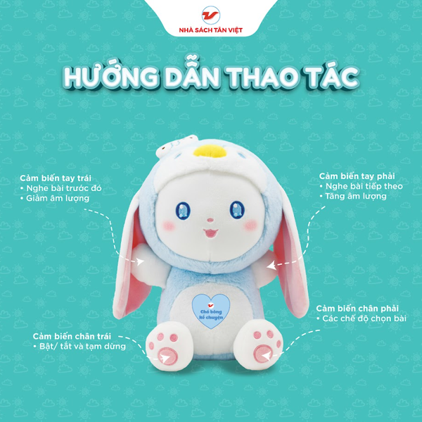 Chó bông kể chuyện - Size nhỏ 25cm - Món quà trí tuệ cho bé