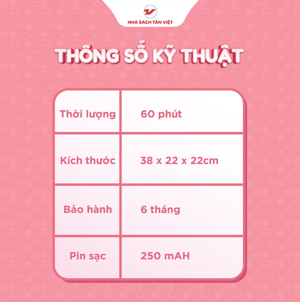 Thỏ bông kể chuyện - Loại to nằm ngang - Size 40cm - Món quà trí tuệ cho bé