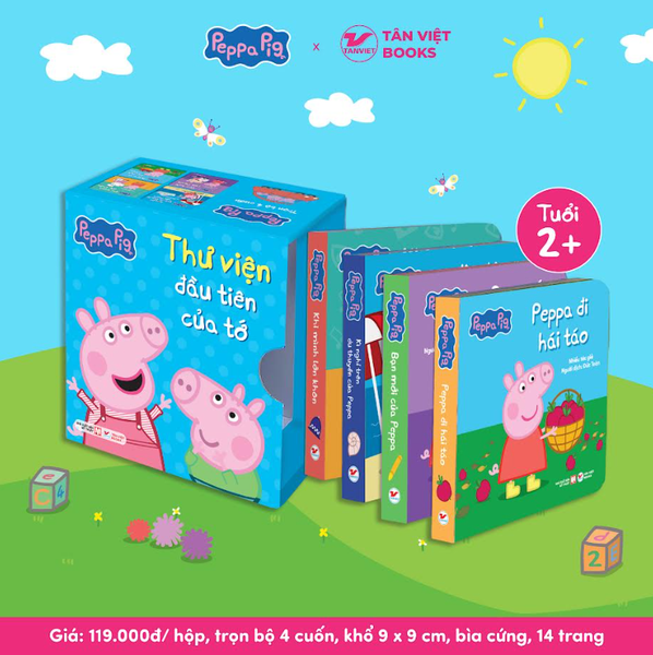 Bộ Hộp Peppa Pig: Thư Viện Đầu Tiên Của Tớ - Sách Tranh Tập Đọc 2+