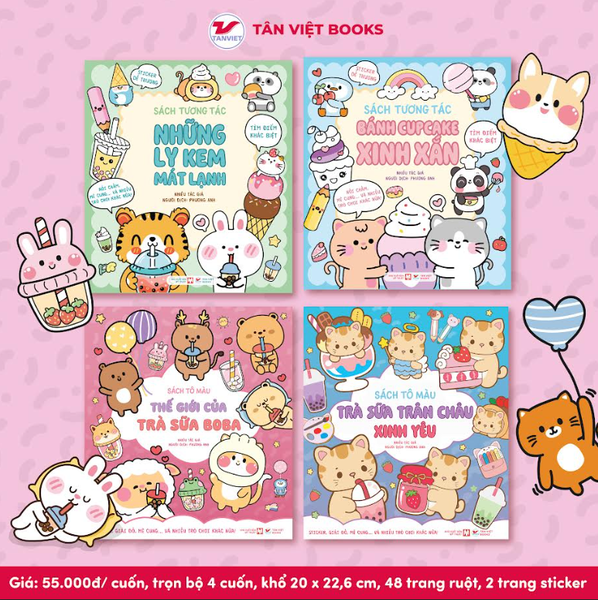 Sách Tương Tác Trà Sữa Boba: Bánh Cupcake Xinh Xắn - Phát Triển Đa Giác Quan