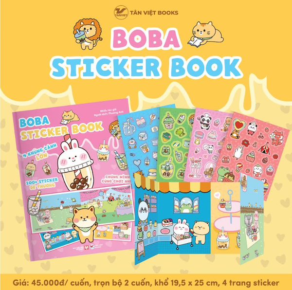 Sách Sticker Khổ Lớn: Boba Sticker Book