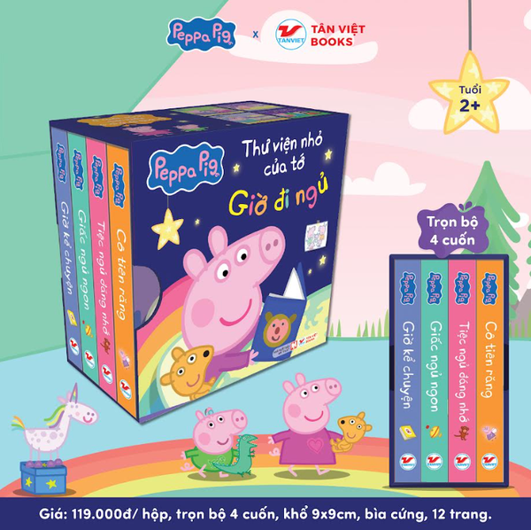 Bộ Hộp Peppa Pig: Thư viện nhỏ của tớ: Giờ đi ngủ - Sách Tranh - Dành Cho Trẻ 2+