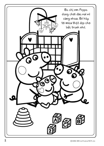 HEO PEPPA - SÁCH TÔ MÀU VÀ BÓC DÁN – GIA ĐÌNH HẠNH PHÚC