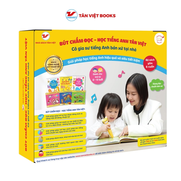 Bút Chấm Đọc - Học Tiếng Anh Tân Việt - [Phiên Bản 6 Cuốn Bìa Mềm]
