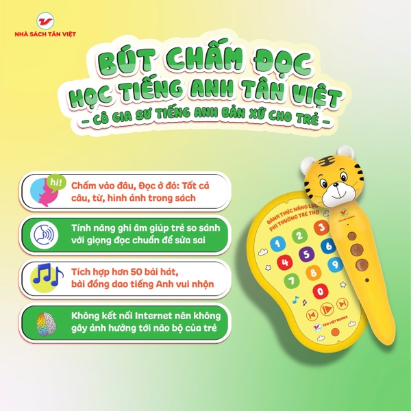 Bút Chấm Đọc - Học Tiếng Anh Tân Việt - [Phiên Bản 6 Cuốn Bìa Mềm]