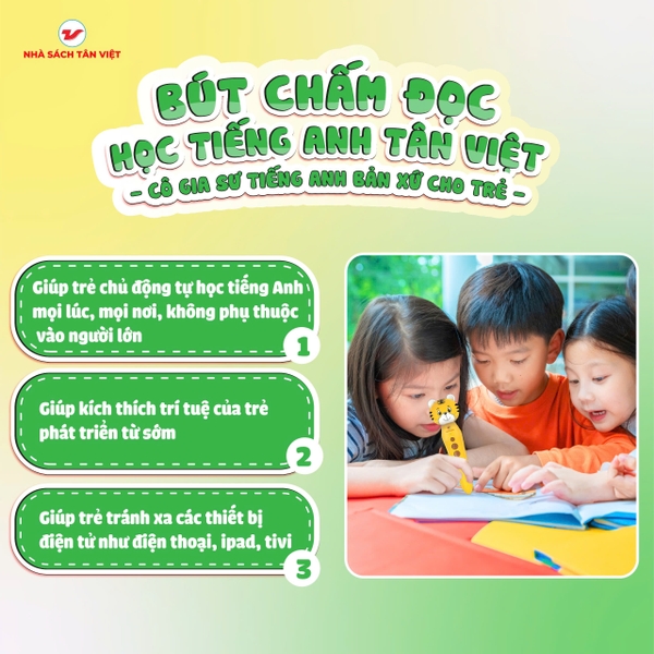 Bút Chấm Đọc - Học Tiếng Anh Tân Việt - [Phiên Bản 6 Cuốn Bìa Mềm]