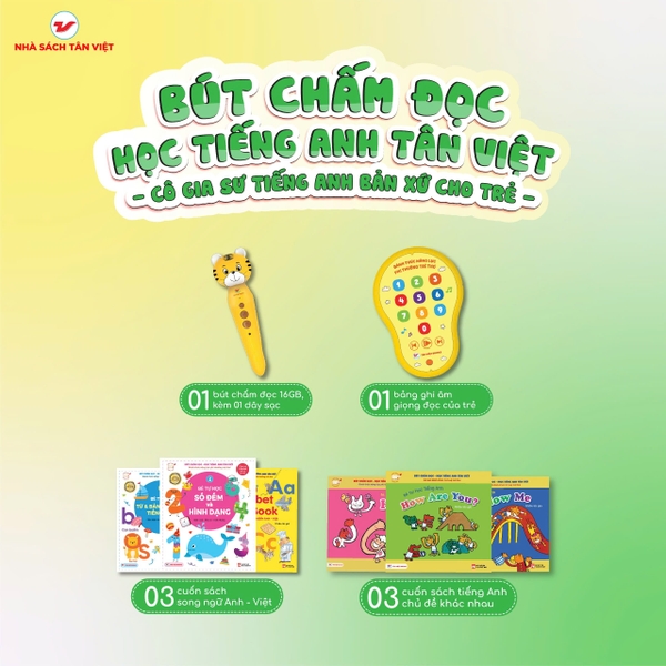 Bút Chấm Đọc - Học Tiếng Anh Tân Việt - [Phiên Bản 6 Cuốn Bìa Mềm]