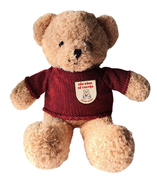 Gấu Bông Kể Chuyện Tân Việt Books - Màu Đỏ