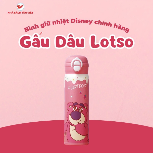 Bình giữ nhiệt D-2038  Disney Series Les Dual-Drink 500mL Gấu dâu