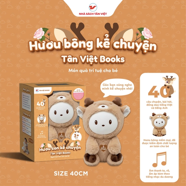 Hươu con kể chuyện - Size 40cm - Món quà trí tuệ cho bé