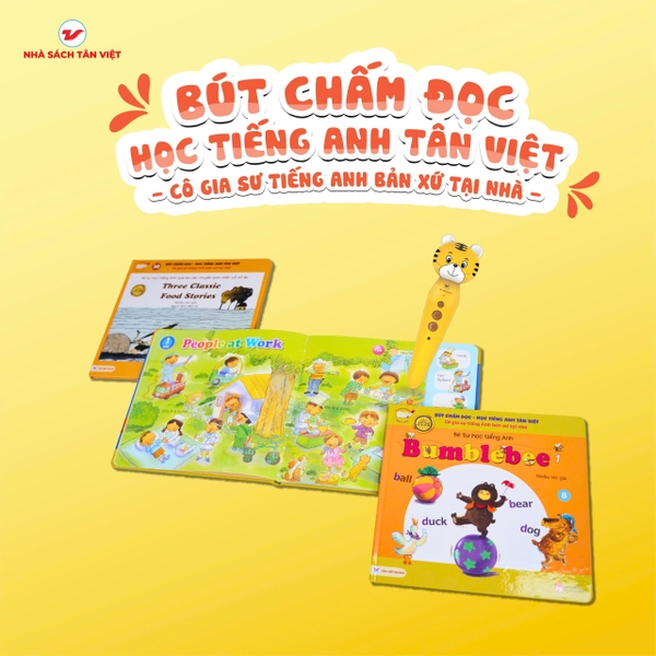 Bút chấm đọc - Học tiếng Anh Tân Việt (Trọn bộ 1 Bút + 12 cuốn sách)