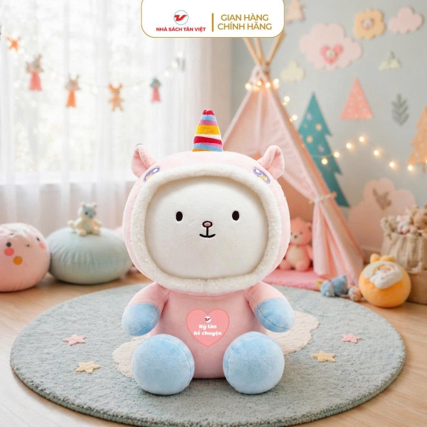 Kỳ Lân Màu Hồng Kể Chuyện Size 40cm